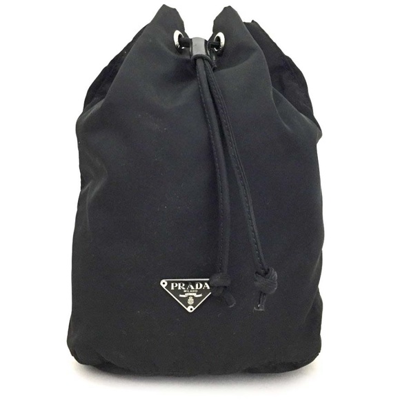Prada Logos Vela Nylon Mini Drawstring Bag Pouch - Picture 10 of 11